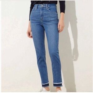 Loft Curvy Skinny Double Hem Jeans